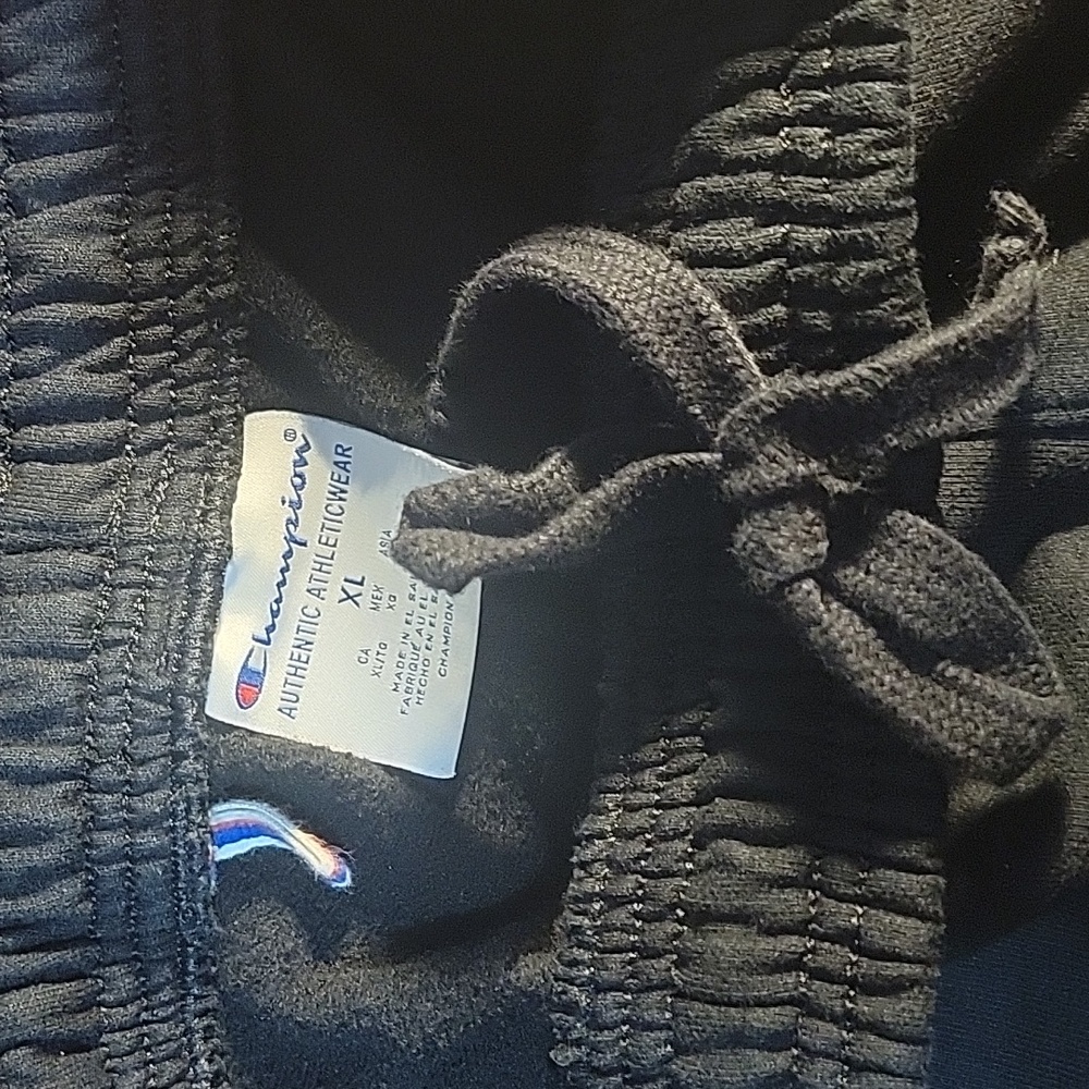 Mens Champion black fleece cotton joggers in size xl - Picture 7 of 9